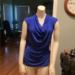 Worthington Royal Blue Draped Blouse